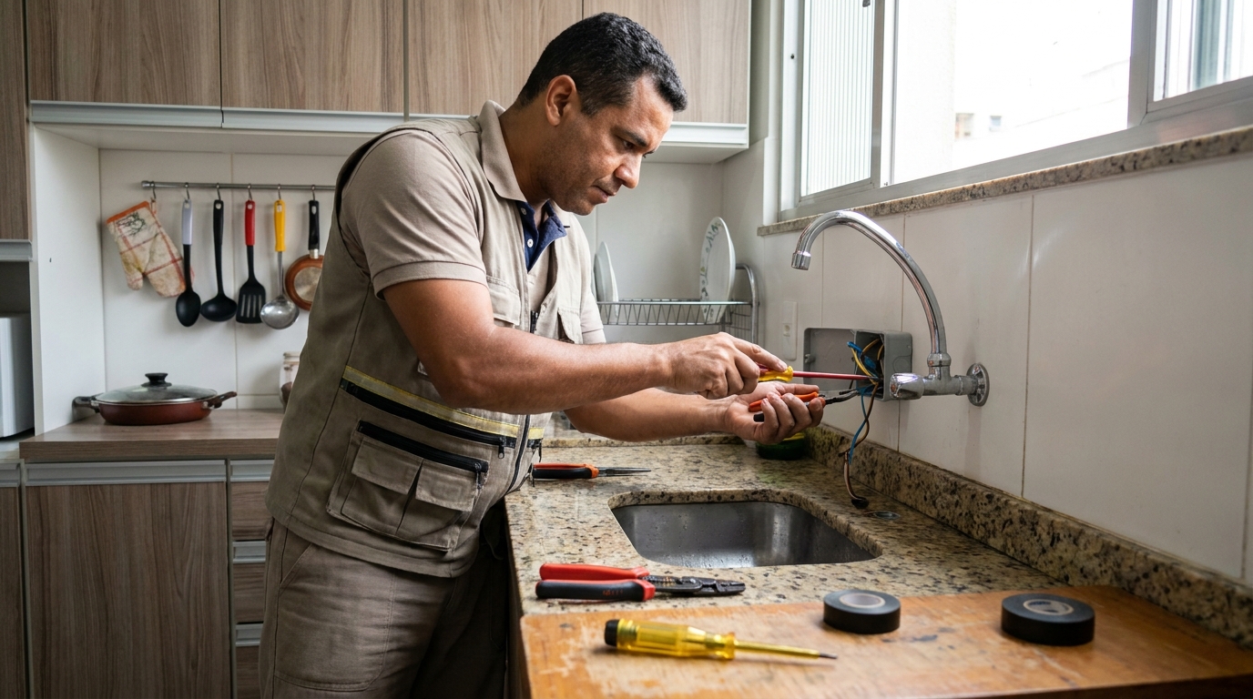 Instalação em Cozinha ou Área Gourmet em Mogi das Cruzes‑SP